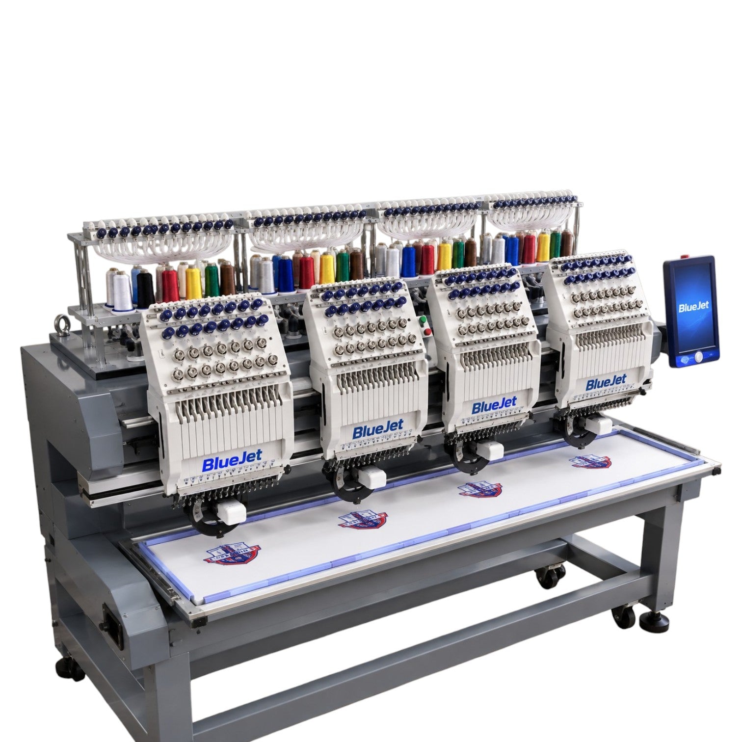 Bordadora industrial BlueJet de 4 cabezales y 15 agujas